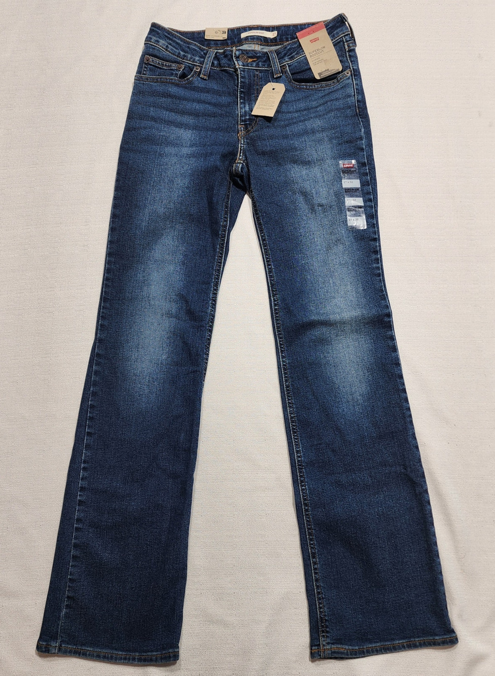 Levi's superlow bootcut low rise jeans W27''X L32''